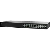 Cisco SG 100-24, ungemanaged, IEEE 802.1p, IEEE 802.3, IEEE 802.3ab, IEEE 802.3u, 8000 Eintragungen, 10/100 Mbps, 48 Gbit/Sek, Schwarz