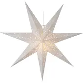 Star Trading Papierstern Galaxy - Sternenbilder - hängend - 7-zackig - 100cm - inkl. E14 Fassung u. Kabel - weiß