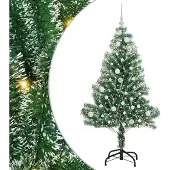 Syfax Künstlicher Weihnachtsbaum beschneit mit LED Licht 150 cm
