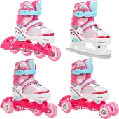 Raven 4in1 Inlineskates/Triskates/Rollschuhe/Schlittschuhe Zoya 27-30 verstellbar