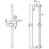 BEITZ & Walz AQVAPLUS Brauseset 90cm 5-strahlig chrom