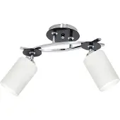 Licht-Erlebnisse Schicke Deckenleuchte in Chrom Schwarz 2x E27 bis zu 60 Watt 230V aus Glas & Metall Küche Esszimmer Lampe Leuchten innen