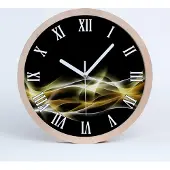 Tulup Holzuhr 20fi cm wanduhr - weiße Spitzen - abstraktes Licht