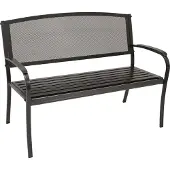 Degamo Gartenbank Metallbank Bank COMO 2-sitzer 121cm, Streckmetall anthrazit