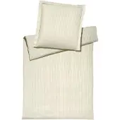 Elegante Mako-Satin-Bettwäsche-Garnitur 2280 White House Farbe natur Größe 200x200cm+2x40x80