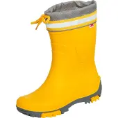 Bockstiegel Kinder Gummistiefel Regenstiefel Bente Uni – Kinderstiefel Gummi Stiefel Leicht Mädchen Jungen in Gelb Größe 34 bis 35