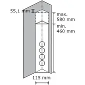 Thebo Energie-Ecksäule ST 3007 aus Edelstahl mit 4 Steckplätzen