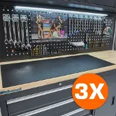 Datona - PVC Werkbankmatte 100 x 46 x 0,3 cm - schalldämpfend & stoßfest - ideal als Werkstattboden, Garagenbodenmatte und Werkbankauflage - 3er-Set 5er-Set oder einzeln