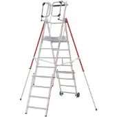 Hymer Plattformleiter Protect+ mit Teleskopausleger und Sicherheitstüren 6-10 Sprossen