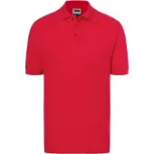 James & nicholson Hochwertiges Polohemd mit Armbündchen red, Gr. 3XL