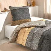 TRAUMSCHLAF Mako-Satin Bettwäsche Kansas 240x220 cm + 2x 80x80 cm braun