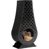 Cookking Stahl Terrassenofen Avangardo Schwarz 50x33x108 cm