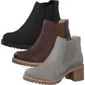 Tamaris Damen Chelsea Boots Leder Stiefeletten 1-25447-25, Größe:41 EU, Farbe:Braun