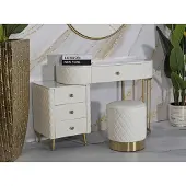Dmora Schminktisch Taquari 120x40x75h cm Weiß, Kosmetiktisch