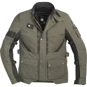 Merlin Mahala Pro D3O Explorer Textil-Motorradjacke Olivgrün Schwarz Größe 3XL
