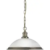 Searchlight Glas Hängelampe Bistro, dimmbar, bronze / altmessing, für Wohn- / Esszimmer, Metall, Antik, Pendelleuchte