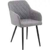 CLP Esszimmerstuhl Shila Gesteppt grau Material Stoff