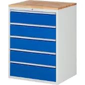 RAU Schubladenschrank Buche-Top und 5 x Schubl.-XL 4x180 1x210mm