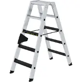 MUNK Günzburger Steigtechnik MUNK Stehleiter beidseitig begehbar mit clip-step R13 250kg 5 Stufen