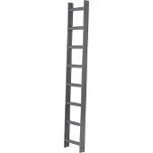 Iller-Leiter Iller Aluminium Dachleiter mit hochwertiger Pulverbeschichtung 10 Sprossen Anthrazit