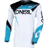 O'Neal Oneal Hardwear Air Slam Motocross Jersey, weiß/schwarz/türkis, 2XL