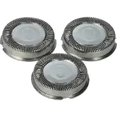 VHBW 3x Scherköpfe Ersatz für Philips HQ4 für Elektrorasierer, Silber
