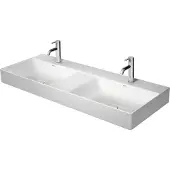 Duravit Möbel-Doppelwaschtisch DuraSquare 120x47cm, o. ÜL, m HLB, o. HL, weiß