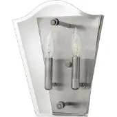 Elstead Lighting Elstead Wingate Wandleuchte E14 2-fach Poliertes antikes Nickel