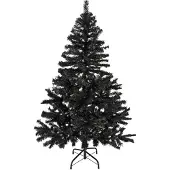 Gravidus Christbaum Weihnachtsbaum künstlich mit Metallständer 150cm schwarz