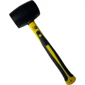 Vago-Tools Gummihammer Hammer Ausbeulhammer 500g Schonhammer Fiberglasstiel