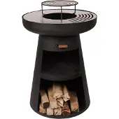 Purline Runder Grill mit runder Stahlplatte und Rost