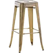 CLP Barhocker Joshua V2 mit Fußstütze,gold