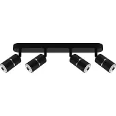 Licht-Erlebnisse Deckenspot Metall verstellbar Schwarz Chrom GU10 4-flammig länglich Spot Lampe Decke