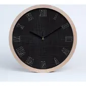 Tulup Holzuhr 20fi cm wanduhr - schwarze Spitzen - Leinenfaktur
