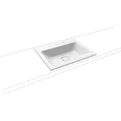 Kaldewei CONO Einbauwaschtisch 3080, 600x500x14 mm, 901606003001, Ausführung: Ohne Hahnlochbohrung