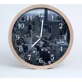 Tulup Holzuhr 20fi cm wanduhr - Stadt