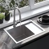 REA Spülbecken Fin Brush Nickel