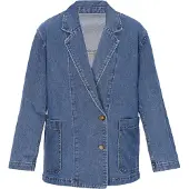 ROCKEASY damen jacke - blau denim, S