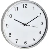 TFA-Dostmann Analoge Wanduhr grün/weiß, Wand, Mechanische Uhr, Rund, Silber, Weiß, Kunststoff, Glas