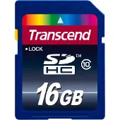 Transcend TS16GSDHC10, 16 GB, SDHC, Klasse 10, NAND, 30 MB/s, Schwarz