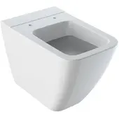 Geberit Stand-Tiefspül-WC iCon Square Rimfree, wandbündig, geschlossene Form weiß