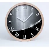Tulup Holzuhr 20fi cm wanduhr - weiße Spitzen - Metall Abstraktion