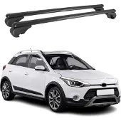 Omac Dachträger für Hyundai i20 2014-2020 Gepäckträger Grundträger Alu Schwarz 2x