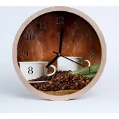 Tulup Holzuhr 30fi cm wanduhr - Kaffeetassen Küche