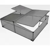 Markenlos Aluminium Frühbeet 100x120 m Gewächshaus für Tomaten und Pflanzen