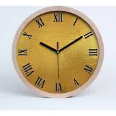 Tulup Holzuhr 20fi cm wanduhr - schwarze Spitzen - złotaolia Hintergrund