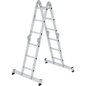 Proregal Vielzweckleiter 4-teilig mit nivello-Traverse und Holzbelag 4x3 Sprossen