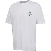 Hummel Hmlloose Tee S/S Club Sportswear - white/dark green, Größe:XS