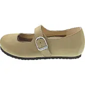 Birkenstock Ballerina Damen Santa Clarita Natural Leather Sandcastle Narrow-Schuhgröße 38