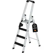 Proregal Stufen-Stehleiter einseitig begehbar mit clip-step relax 4 Stufen